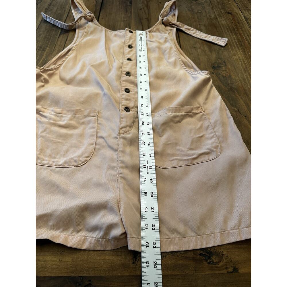 BDG Urban Outfitters Peach Button Women's Romper Shorts Overalls Size Medium - Picture 13 of 14